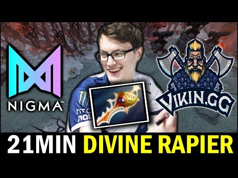 MIRACLE WTF 21min Rush RAPIER — NIGMA Crazy Strategy Dota 2