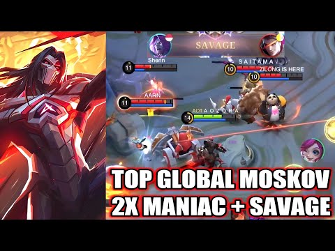 21 Kills + 2x Maniac !! SAVAGE TOP GLOBAL MOSKOV PAKAI BUILD TERSAKIT 2023 - MLBB