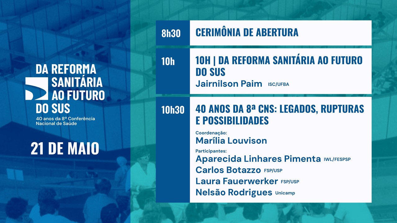 Da Reforma Sanitária ao Futuro do SUS - 40 anos da 8ª CNS - São Paulo - Cerimônia de abertura