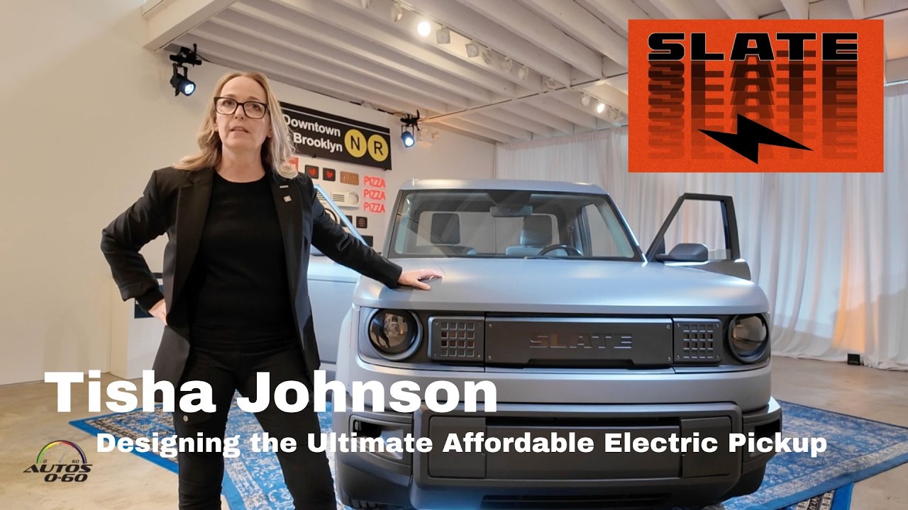 Slate Auto electric pickup truck in slate gray, the first vehicle designed from the ground up to be DIY-wrapped