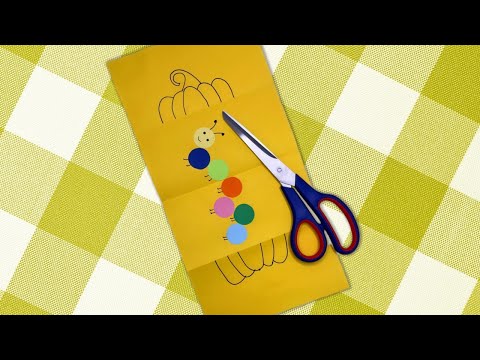 Hungry Caterpillar Pumpkin Craft for Kids - Easy Fall Craft