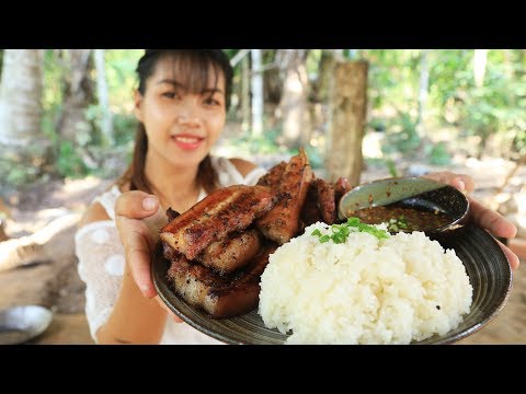 Yummy cooking BBQ Pork with rice recipe - Cooking skill