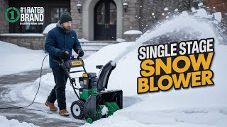 This Single Stage Snow Blower Clears Snow WAY Faster Than You Think!