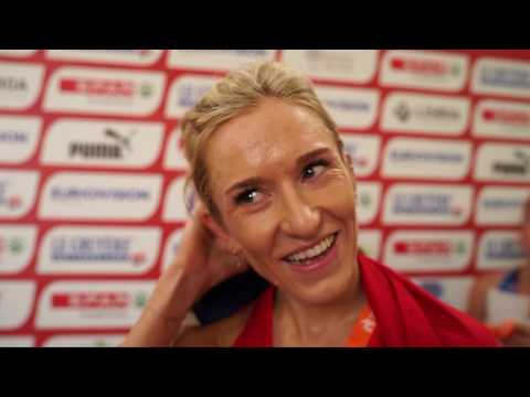 Karoline Bjerkeli Grøvdal (NOR) after winning Silver in the Women's Senior race