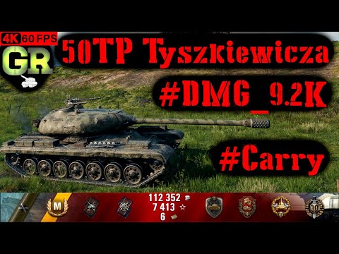 World of Tanks 50TP Tyszkiewicza Replay - 6 Kills 9.2K DMG(Patch 1.4.1)