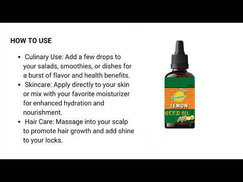 Lemon seed oil for body massage, skincare, haircare, 50ml