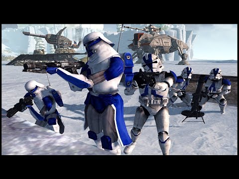 Republic Snow SUPER FORTRESS Defense - Men of War: Star Wars Mod Battle Simulator