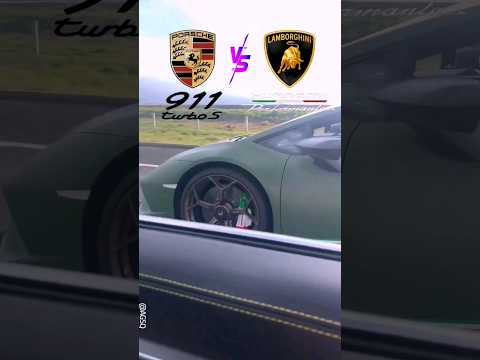 Lamborghini Huracan Performante VS Porsche 911 turbo S #porsche #porsche911 #lamborghini #huracan