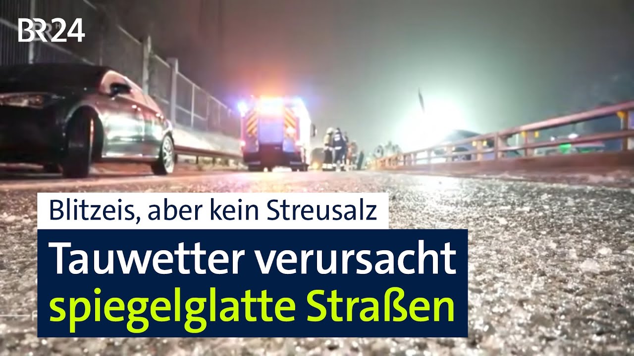 Jetzt taut's: Glatteis, Massenkarambolagen und blockierte Straßen sind die Folge | BR24