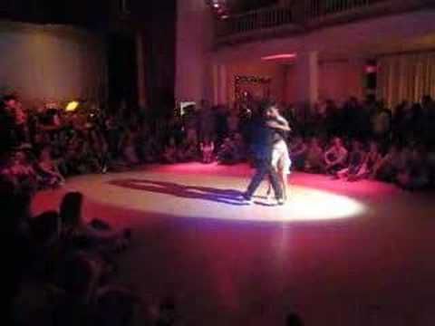  Adrian Veredice  and  Alejandra Hobert  are  dancing  to  a  tango  at  Embrace Berlin Tango Festival  in  2008