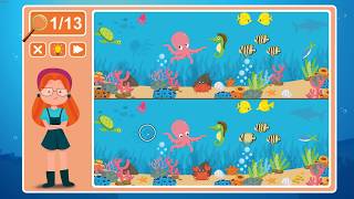 Viki Spotter: Undersea, Level 12 Walkthrough, 1080p/60FPS.