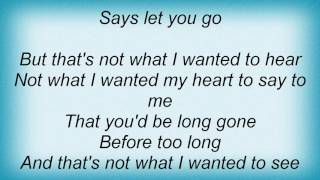 Terri Clark - Not What I Wanted To Hear Lyrics