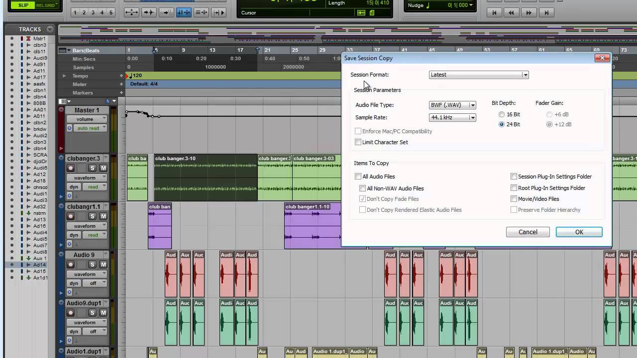 Missing Audio Files? Protools 9-12 -Save Copy In-