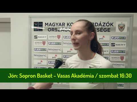 2017.12.16. Sopron Basket - Vasas Akadémia, Beharangozó