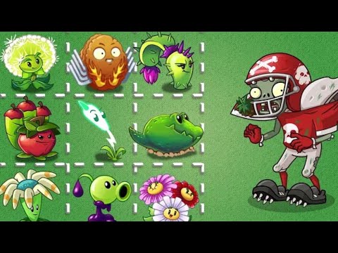 PVZ2-1000 Plants Vs Football Zombies All Star Level 100