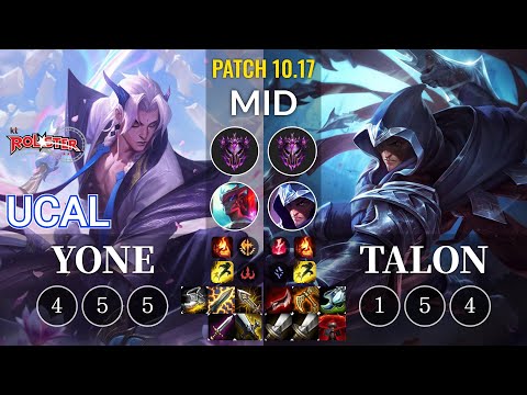 KT Ucal Yone vs Talon Mid - KR Patch 10.17