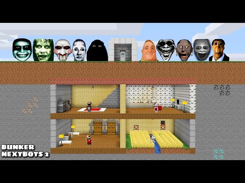 SURVIVAL BUNKER PART 2 WITH 100 NEXTBOTS in Minecraft - Gameplay - Coffin Meme