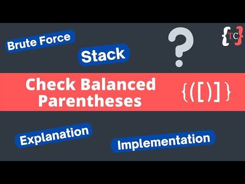Check For Balanced Parentheses Stack Data Structures Techies Code