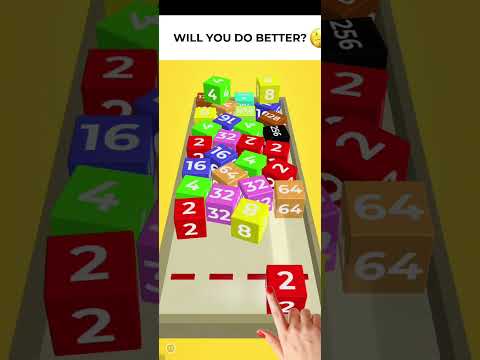 Chain Cube 2048: 3D Merge Game ad & demo play encore (iOS Android)