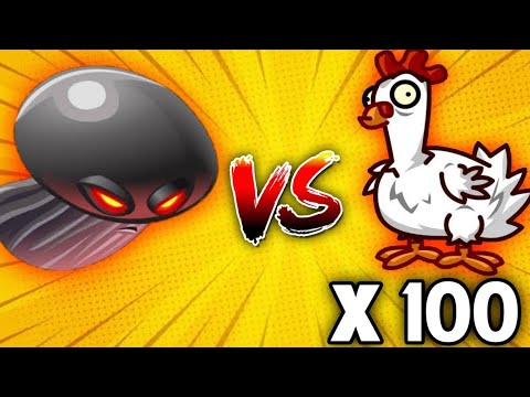 ALL PLANTS 🆚 100 CHICKENS || WHO WILL SURVIVE?