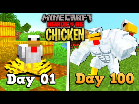 Surviving 100 Days As A Chicken In Minecraft Hardcore Hindi #minecraft100days #minecrafthardcore
