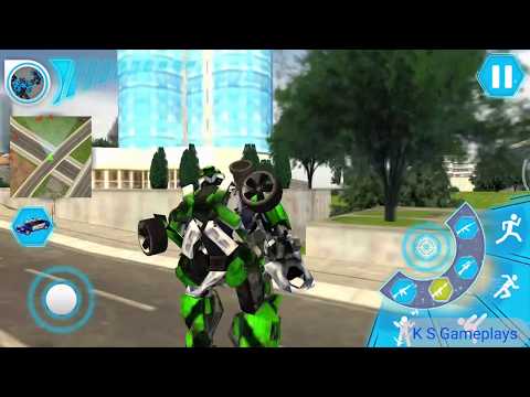 Police Car Transform Robot Car Crime City Cop Game Android Gameplay Full HD