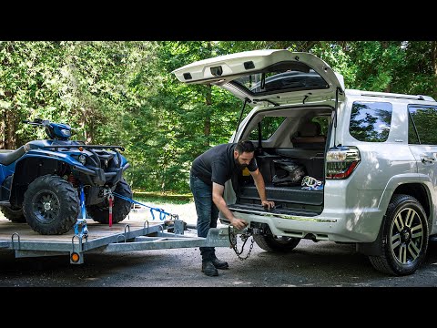 Part of a video titled How to Load and Transport an ATV - YouTube