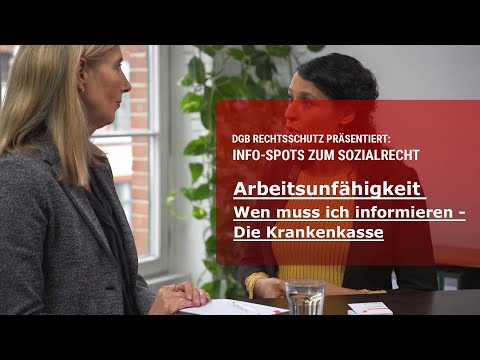 DGB Rechtsschutz – Thema Arbeitsunfähigkeit Teil 1