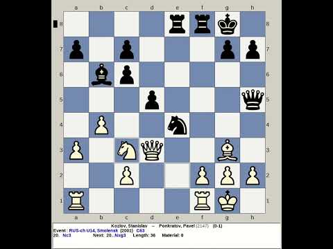 Kozlov, Stanislav vs Ponkratov, Pavel | Russia Chess U14 2001, Smolensk