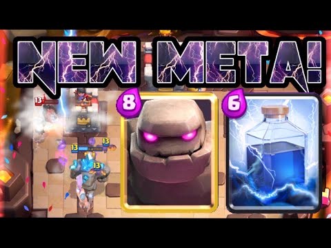 GOLEM LIGHTNING NEW META! LADDER PUSHING! | Clash Royale