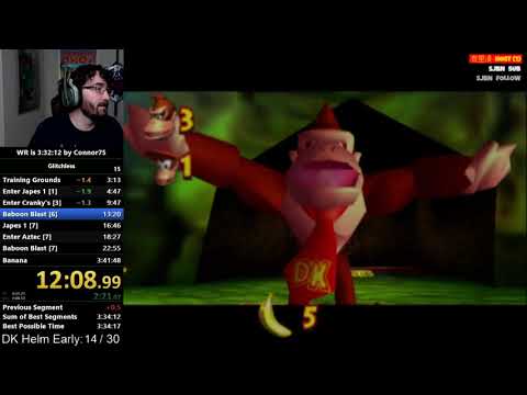 Donkey Kong 64 Glitchless Any% in 3:39:29 AGDQ 2021 Submission!