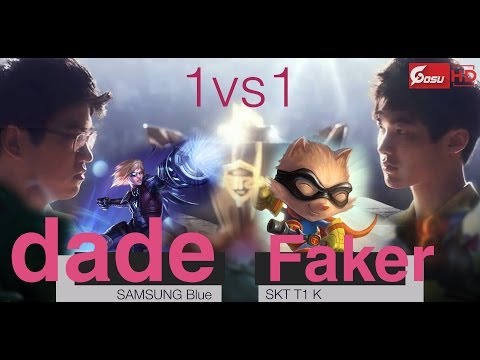 [1vs1 Match] Game 1 SKT T1 Faker vs Dade Teemo vs Ezreal