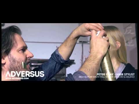 ADVERSUS - Peter Gray, Hair Stylist, at the Mila Schon Fashion Show in Milano