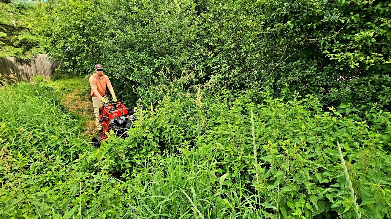 This Job Required A BULLDOZER But I SHOWED UP With My MOWER INSTEAD