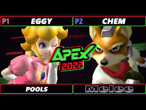Apex 2022 - Eggy (Peach) Vs. Chem (Fox) SSBM Melee Tournament