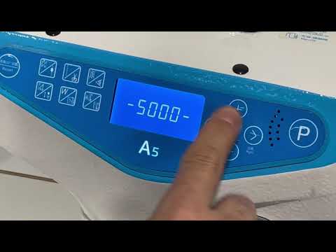Part of a video titled Comment ajuster la vitesse de ta machine à coudre JACK-A5