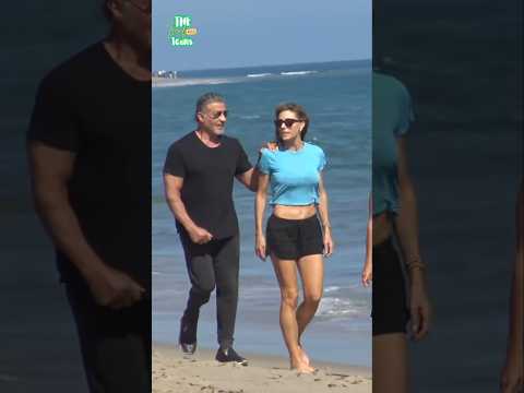 Sylvester Stallone & Jennifer Flavin's Seaside Romance 🌊💕 #sylvesterstallone #rambo