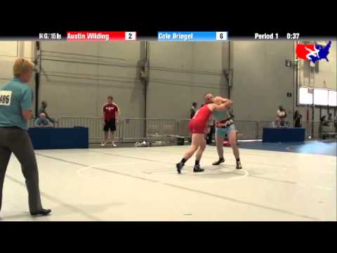 Austin Wilding vs. Cole Briegel at 2013 Junior Nationals - FILA - FS