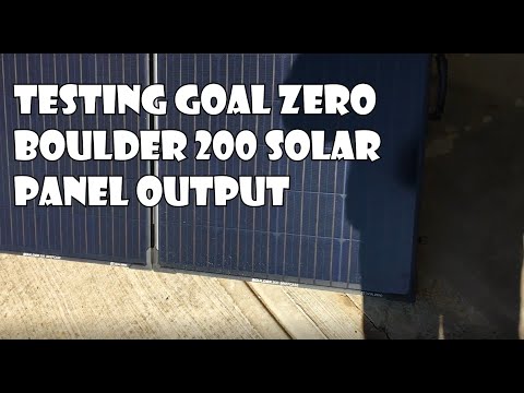 Goal zero boulder 200 solar panel with Victron MPPT controller testing output