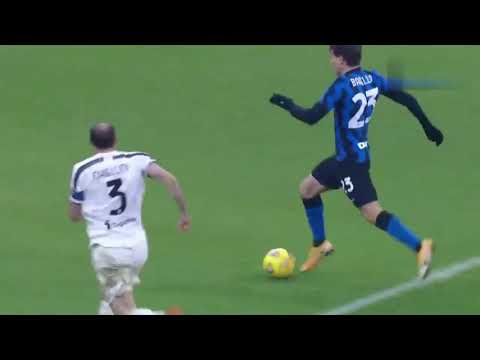 Inter 2 Juventus 0 - Gol di Barella in progressione dopo un lancio pazzesco!