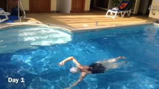preview picture of video 'Swimming Without Stress: Ellie, Front Crawl Before and After 6 lessons'