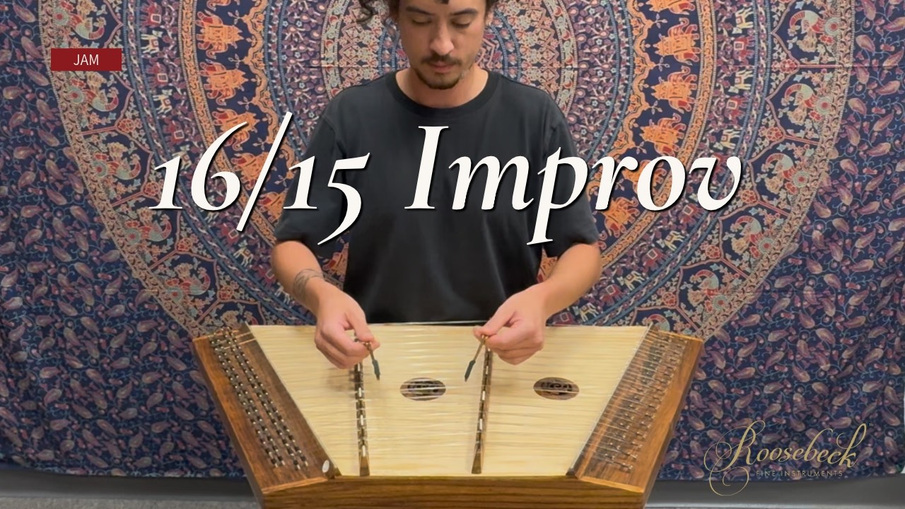 Roosebeck 16/15 Hammered Dulcimer, Rosewood Body 31 Courses