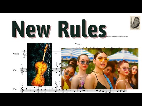 Dua Lipa - New Rules  🎻~ LEARN how to play on the Violin 🎻 ~ (Violin Play Along + FREE Sheet Music.)