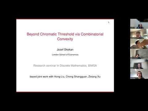 Jozef Skokan: Chromatic threshold via combinatorial convexity, and beyond