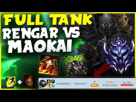DEKAR | FULL TANK RENGAR DOES MOST DAMAGE ON THE TEAM!? (VS MAOKAI)