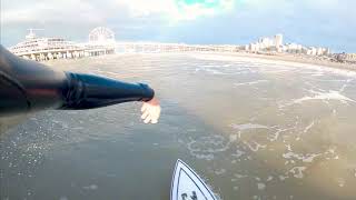 RAW Surf POV footage - Autumn surf Scheveningen pier - The Netherlands