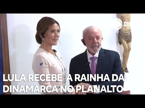 Lula recebe a rainha da Dinamarca no Palácio do Planalto
