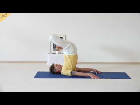 Schulterstand im Lotus - Sarvangasana Lotusvariation - 84 Hauptasanas - Teil 13
