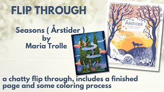 Flip Through - Seasons ( Årstider ) by Maria Trolle + finished page and some coloring process