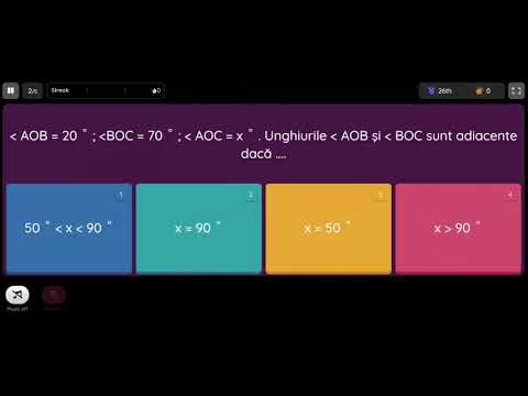 Clasa a VI-a - Test unghiuri